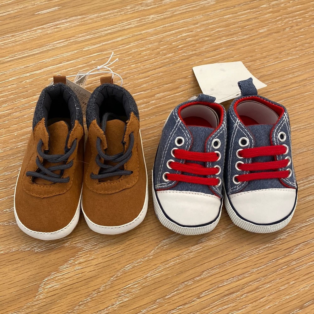 Baby Boy Shoes 0-6 Months - Converse Look-a-likes and Booties
